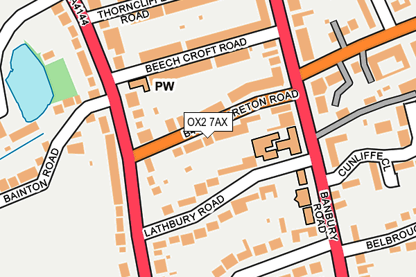 OX2 7AX map - OS OpenMap – Local (Ordnance Survey)