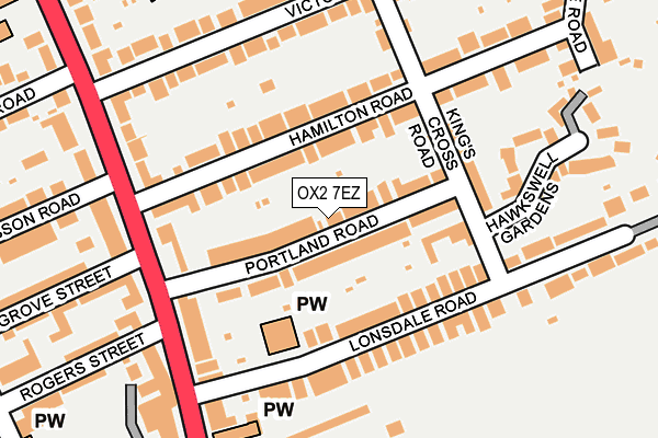 OX2 7EZ map - OS OpenMap – Local (Ordnance Survey)