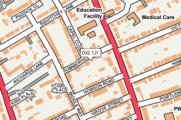 OX2 7JY map - OS OpenMap – Local (Ordnance Survey)