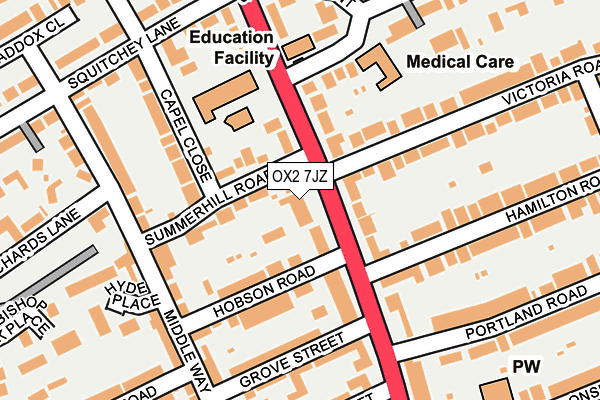 OX2 7JZ map - OS OpenMap – Local (Ordnance Survey)