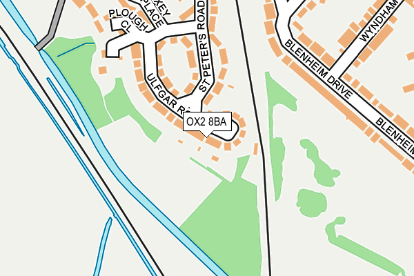 OX2 8BA map - OS OpenMap – Local (Ordnance Survey)