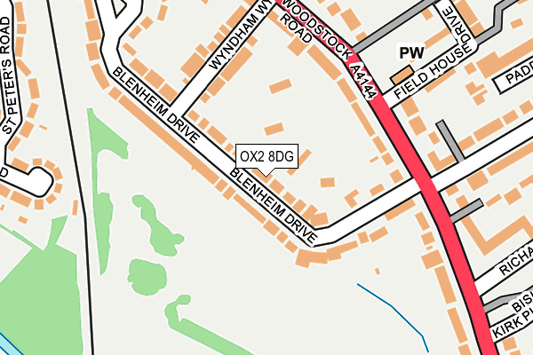 OX2 8DG map - OS OpenMap – Local (Ordnance Survey)