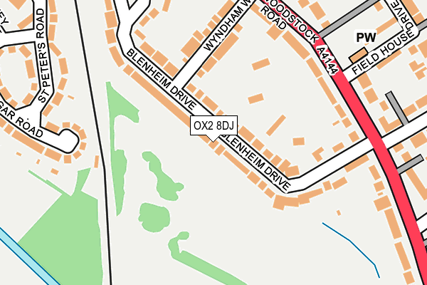 OX2 8DJ map - OS OpenMap – Local (Ordnance Survey)