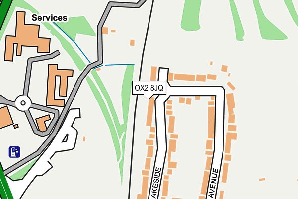 OX2 8JQ map - OS OpenMap – Local (Ordnance Survey)