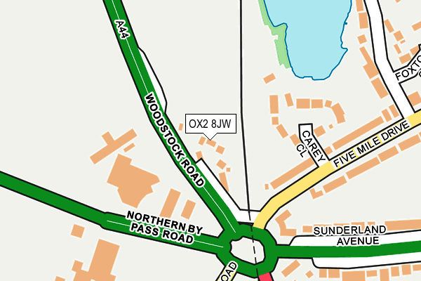 OX2 8JW map - OS OpenMap – Local (Ordnance Survey)