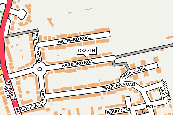 OX2 8LH map - OS OpenMap – Local (Ordnance Survey)