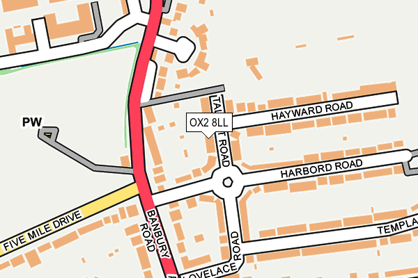 OX2 8LL map - OS OpenMap – Local (Ordnance Survey)