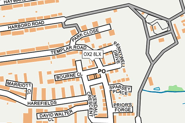 OX2 8LX map - OS OpenMap – Local (Ordnance Survey)