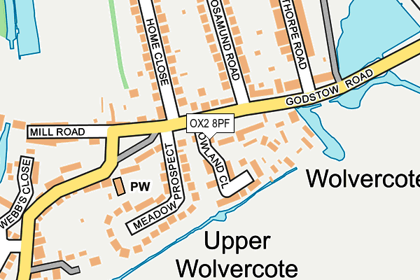 OX2 8PF map - OS OpenMap – Local (Ordnance Survey)