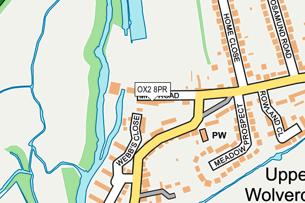 OX2 8PR map - OS OpenMap – Local (Ordnance Survey)