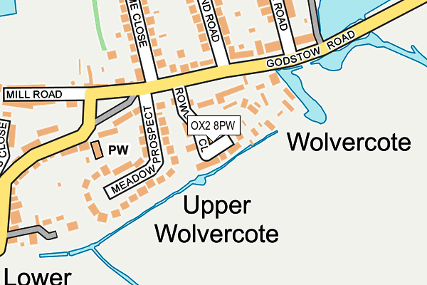 OX2 8PW map - OS OpenMap – Local (Ordnance Survey)