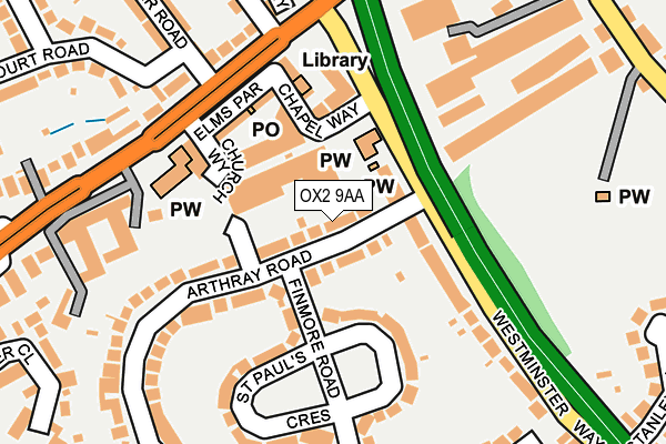 OX2 9AA map - OS OpenMap – Local (Ordnance Survey)