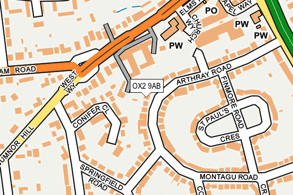 OX2 9AB map - OS OpenMap – Local (Ordnance Survey)
