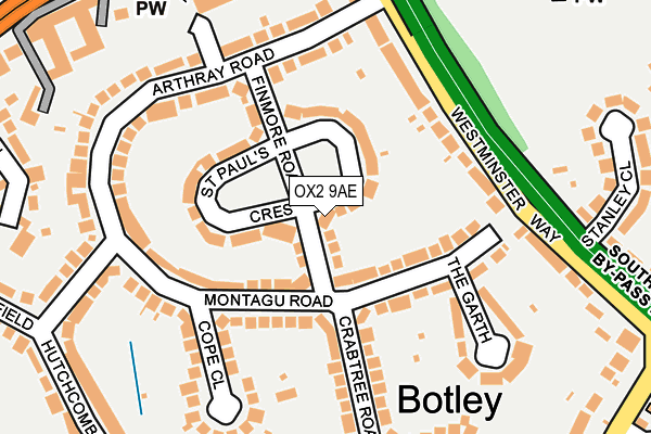 OX2 9AE map - OS OpenMap – Local (Ordnance Survey)