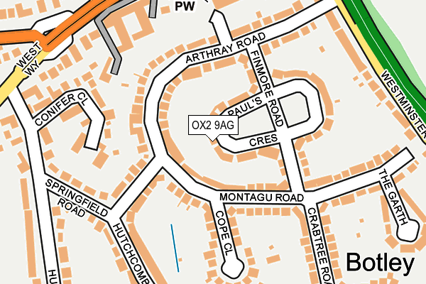 OX2 9AG map - OS OpenMap – Local (Ordnance Survey)