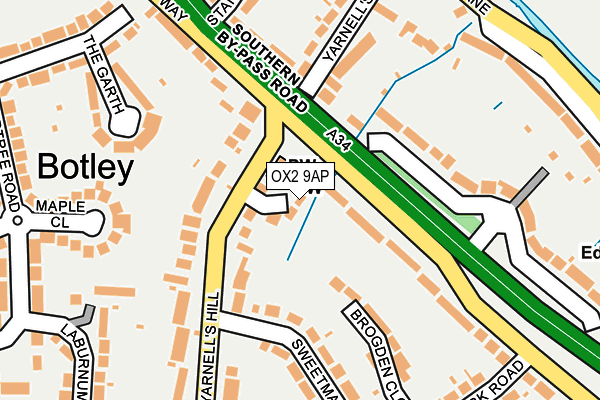 OX2 9AP map - OS OpenMap – Local (Ordnance Survey)