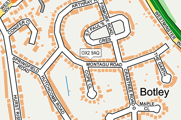 OX2 9AQ map - OS OpenMap – Local (Ordnance Survey)