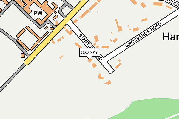 OX2 9AY map - OS OpenMap – Local (Ordnance Survey)