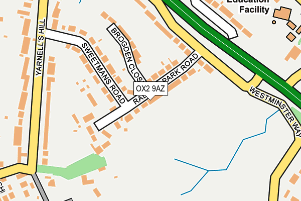 OX2 9AZ map - OS OpenMap – Local (Ordnance Survey)