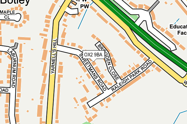 OX2 9BA map - OS OpenMap – Local (Ordnance Survey)