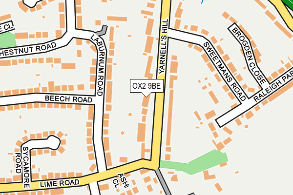 OX2 9BE map - OS OpenMap – Local (Ordnance Survey)