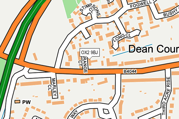 OX2 9BJ map - OS OpenMap – Local (Ordnance Survey)
