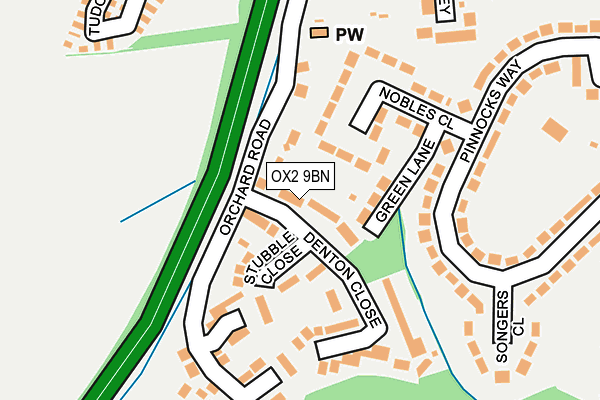 OX2 9BN map - OS OpenMap – Local (Ordnance Survey)