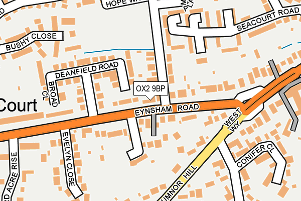 OX2 9BP map - OS OpenMap – Local (Ordnance Survey)