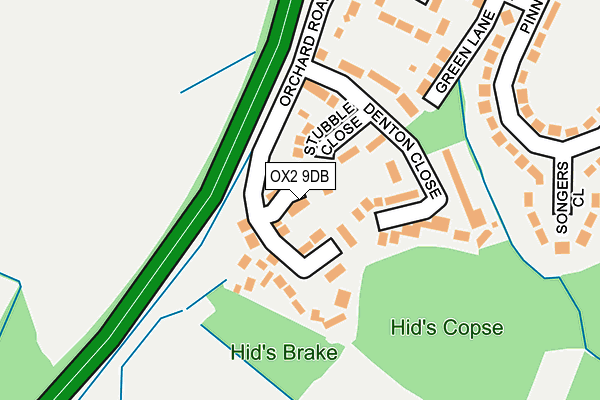 OX2 9DB map - OS OpenMap – Local (Ordnance Survey)