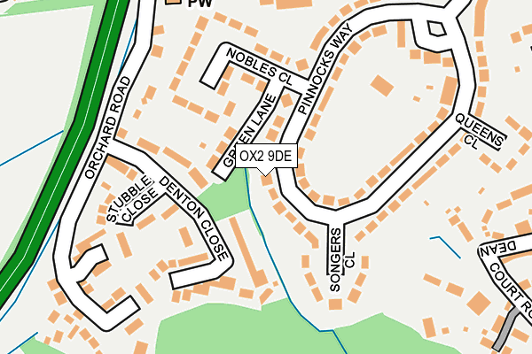 OX2 9DE map - OS OpenMap – Local (Ordnance Survey)