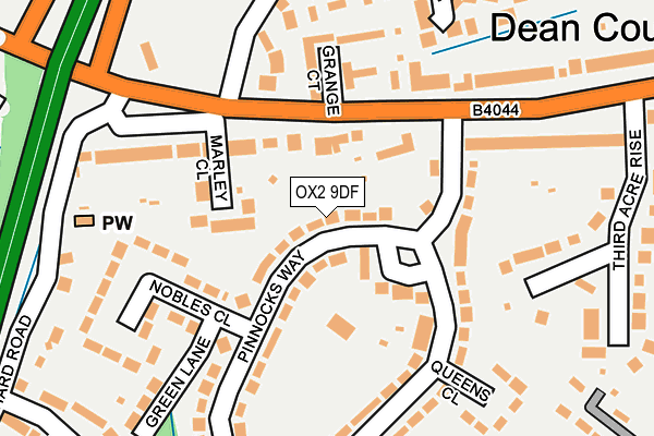 OX2 9DF map - OS OpenMap – Local (Ordnance Survey)