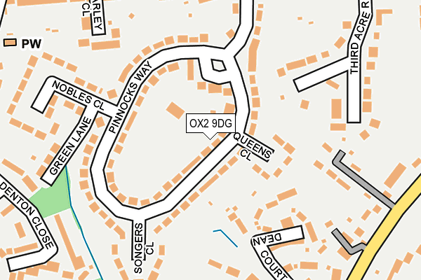 OX2 9DG map - OS OpenMap – Local (Ordnance Survey)