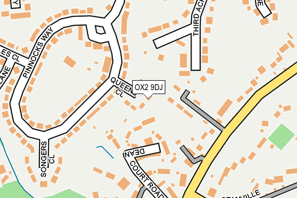OX2 9DJ map - OS OpenMap – Local (Ordnance Survey)