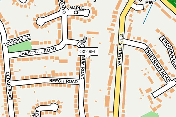 OX2 9EL map - OS OpenMap – Local (Ordnance Survey)