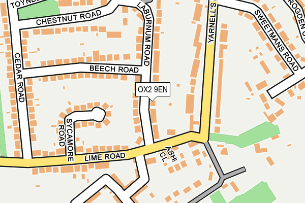 OX2 9EN map - OS OpenMap – Local (Ordnance Survey)