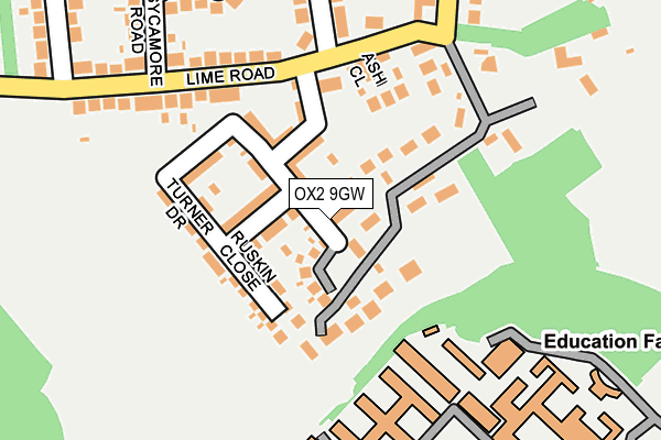 OX2 9GW map - OS OpenMap – Local (Ordnance Survey)