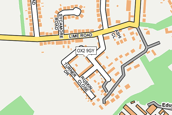 OX2 9GY map - OS OpenMap – Local (Ordnance Survey)