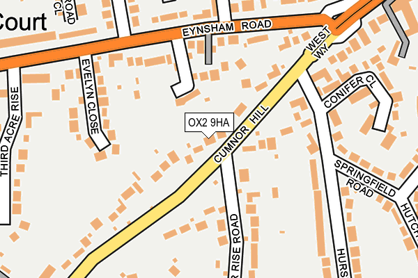 OX2 9HA map - OS OpenMap – Local (Ordnance Survey)