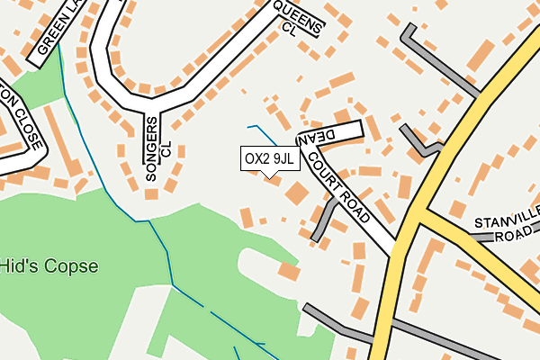 OX2 9JL map - OS OpenMap – Local (Ordnance Survey)
