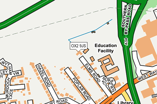 OX2 9JS map - OS OpenMap – Local (Ordnance Survey)
