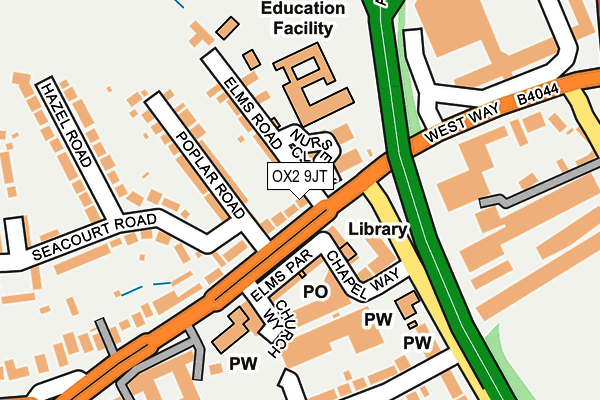 OX2 9JT map - OS OpenMap – Local (Ordnance Survey)