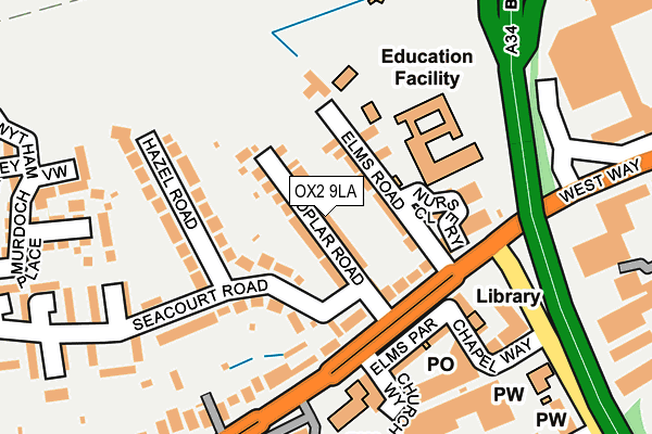 OX2 9LA map - OS OpenMap – Local (Ordnance Survey)