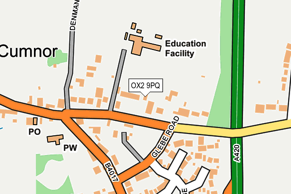 OX2 9PQ map - OS OpenMap – Local (Ordnance Survey)