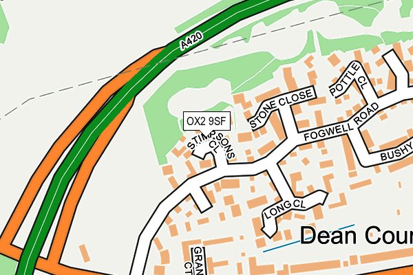 OX2 9SF map - OS OpenMap – Local (Ordnance Survey)