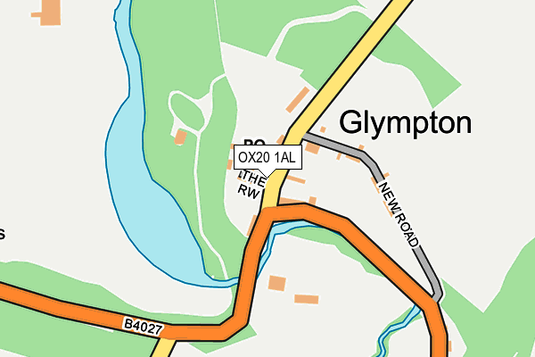 OX20 1AL map - OS OpenMap – Local (Ordnance Survey)