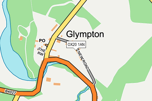 OX20 1AN map - OS OpenMap – Local (Ordnance Survey)