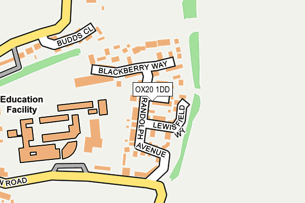 OX20 1DD map - OS OpenMap – Local (Ordnance Survey)