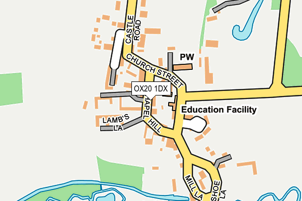 OX20 1DX map - OS OpenMap – Local (Ordnance Survey)