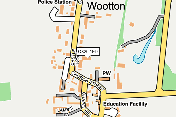 OX20 1ED map - OS OpenMap – Local (Ordnance Survey)