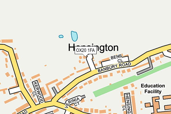 OX20 1FA map - OS OpenMap – Local (Ordnance Survey)